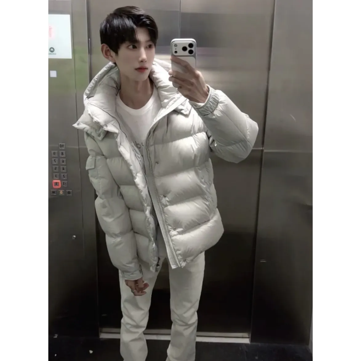 Moncler Maya Matte Cropped Hooded Down Jacket - White