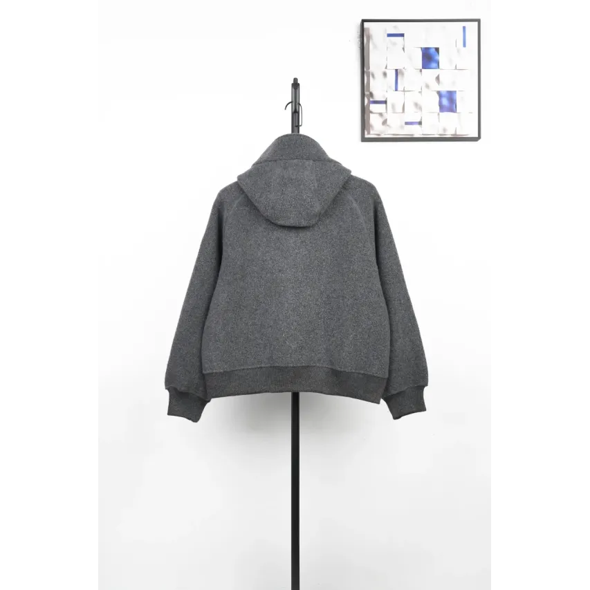 Canada Goose White Label Wool Fleece Hooded Jacket - Grey Black