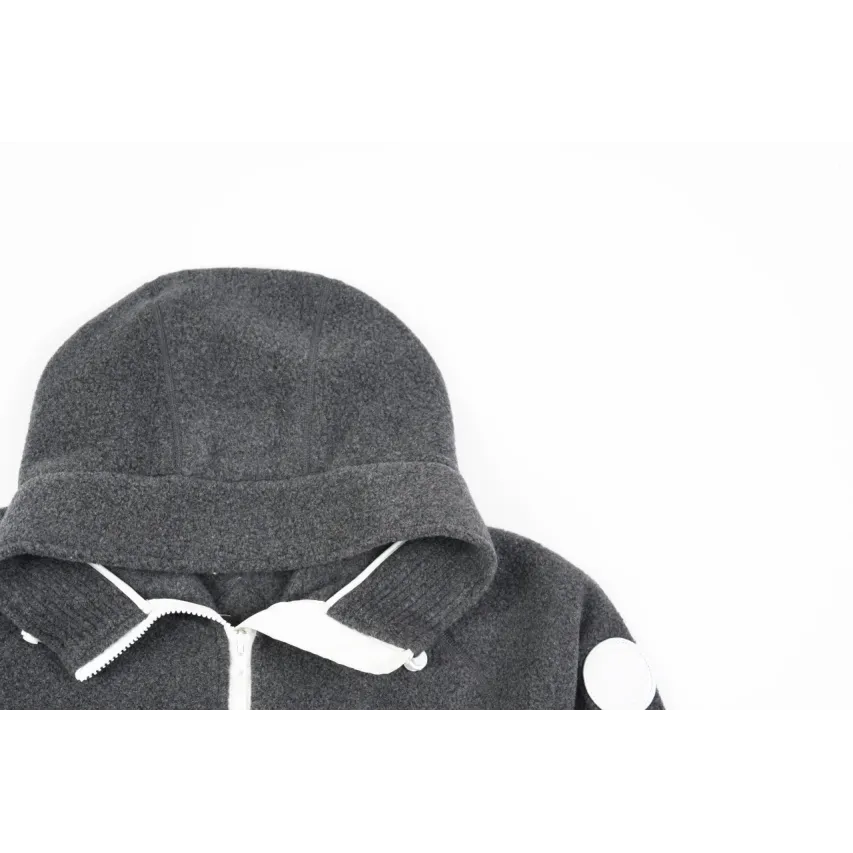 Canada Goose White Label Wool Fleece Hooded Jacket - Grey Black
