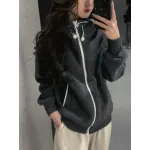Canada Goose White Label Wool Fleece Hooded Jacket - Grey Black