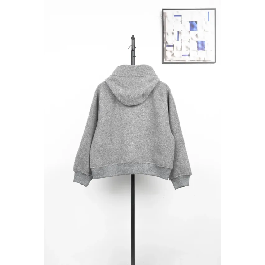 Canada Goose White Label Wool Fleece Hooded Jacket - Light Grey