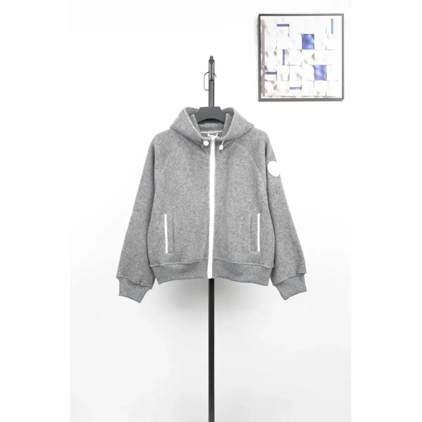 Canada Goose White Label Wool Fleece Hooded Jacket - Light Grey