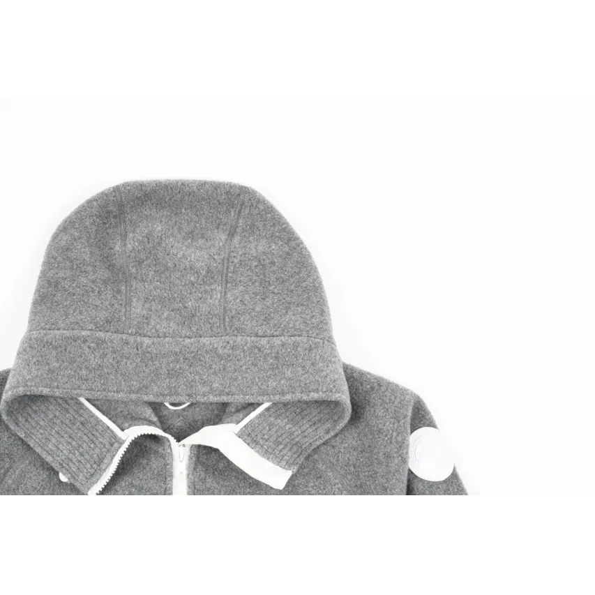 Canada Goose White Label Wool Fleece Hooded Jacket - Light Grey