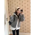Canada Goose White Label Wool Fleece Hooded Jacket - Light Grey