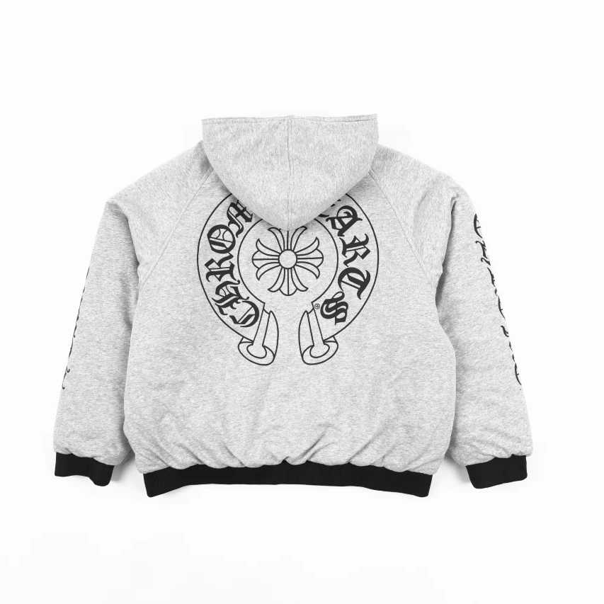 Chrome Hearts Sanskrit Scroll Reversible Hooded Padded Jacket