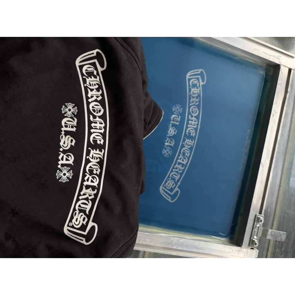 Chrome Hearts Sanskrit Scroll Reversible Hooded Padded Jacket