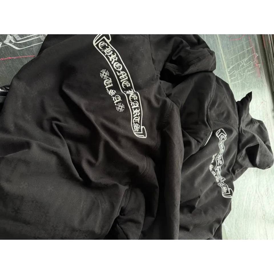 Chrome Hearts Sanskrit Scroll Reversible Hooded Padded Jacket