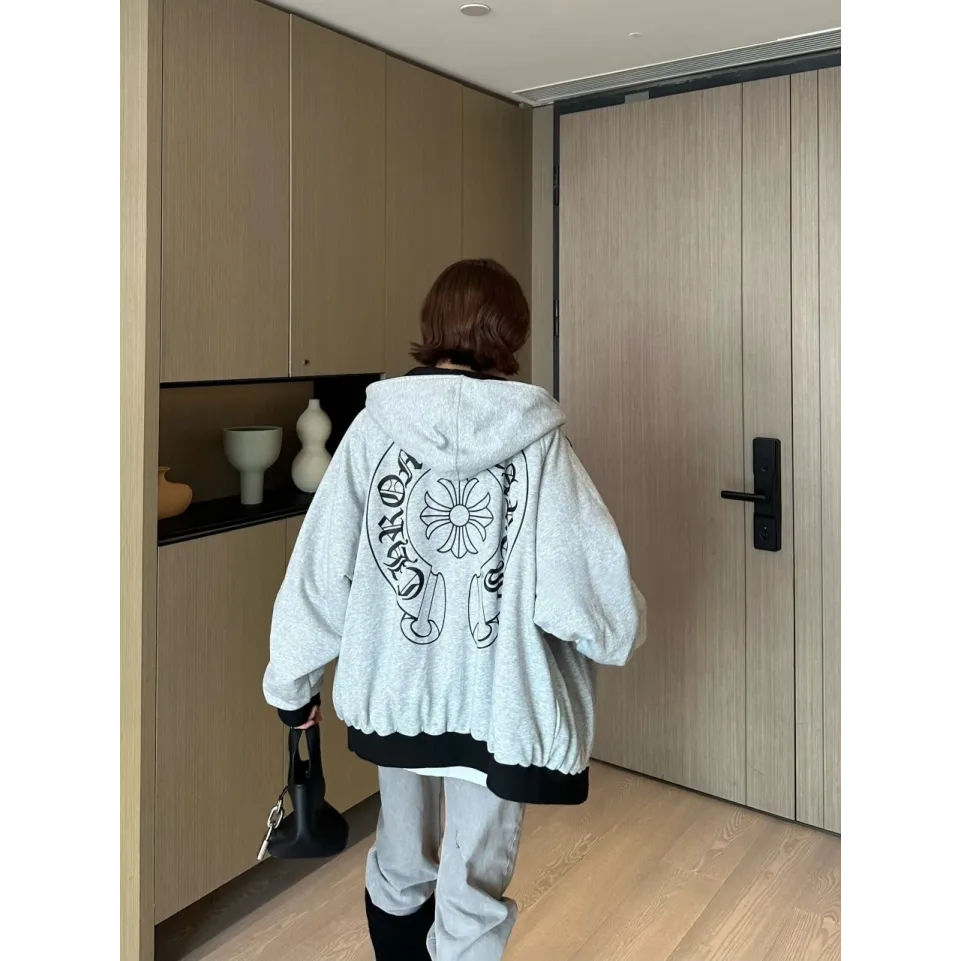 Chrome Hearts Sanskrit Scroll Reversible Hooded Padded Jacket