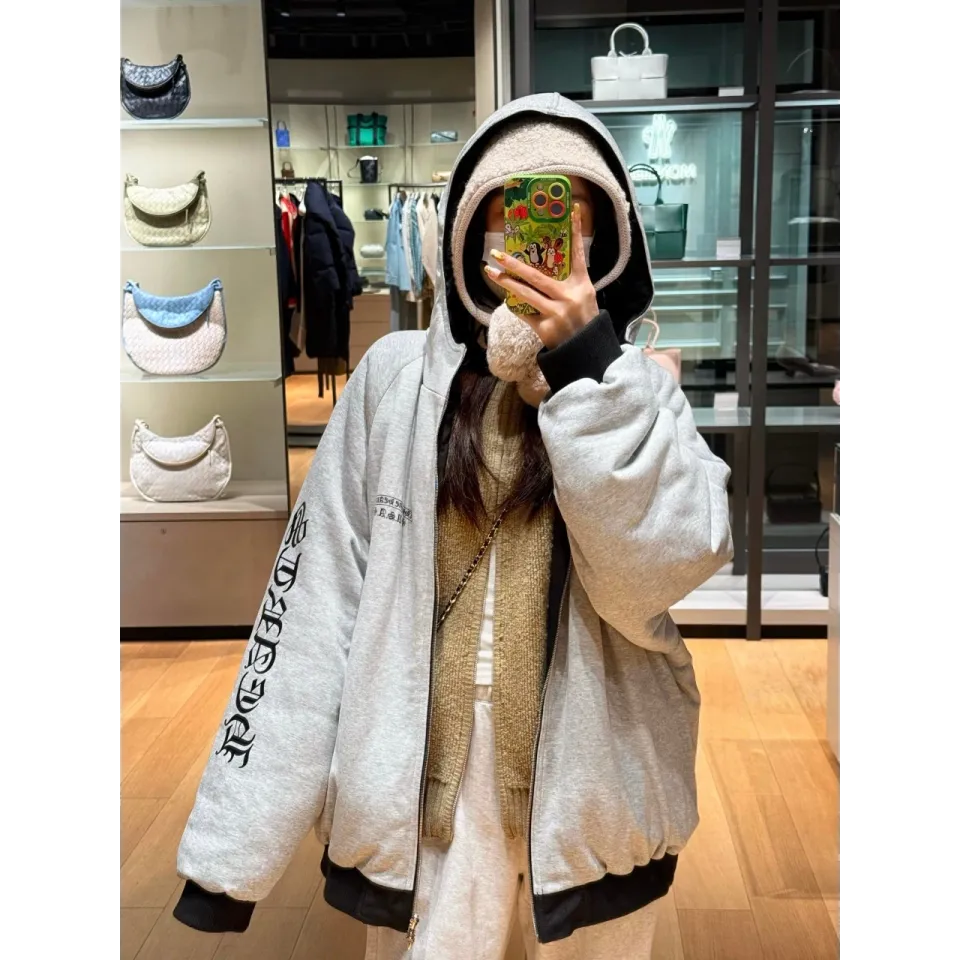 Chrome Hearts Sanskrit Scroll Reversible Hooded Padded Jacket
