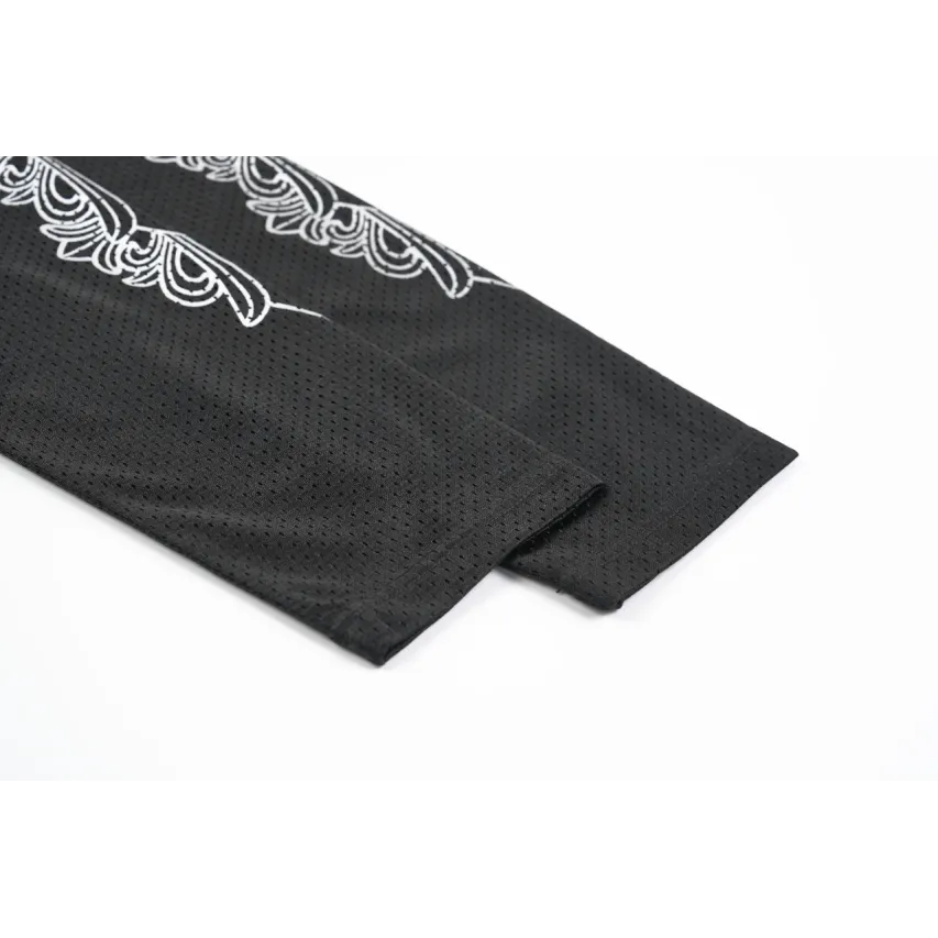 Chrome Hearts Matty Boy Long-Sleeve Mesh Hockey Jersey - Black