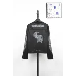 Chrome Hearts Matty Boy Long-Sleeve Mesh Hockey Jersey - Black