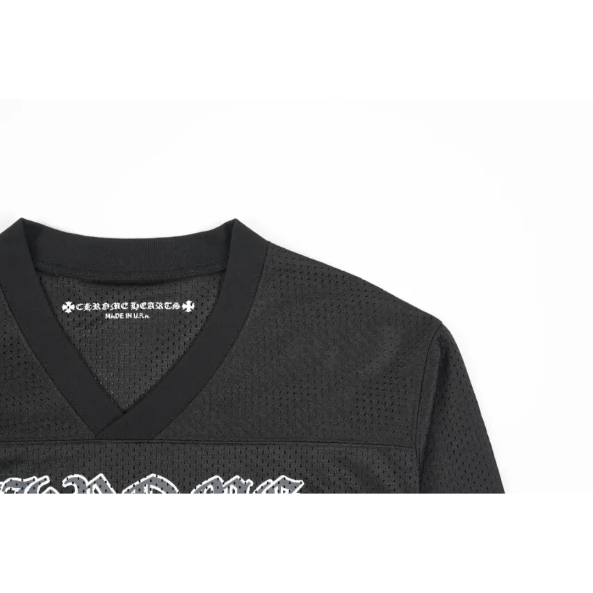 Chrome Hearts Matty Boy Long-Sleeve Mesh Hockey Jersey - Black