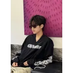 Chrome Hearts Matty Boy Long-Sleeve Mesh Hockey Jersey - Black