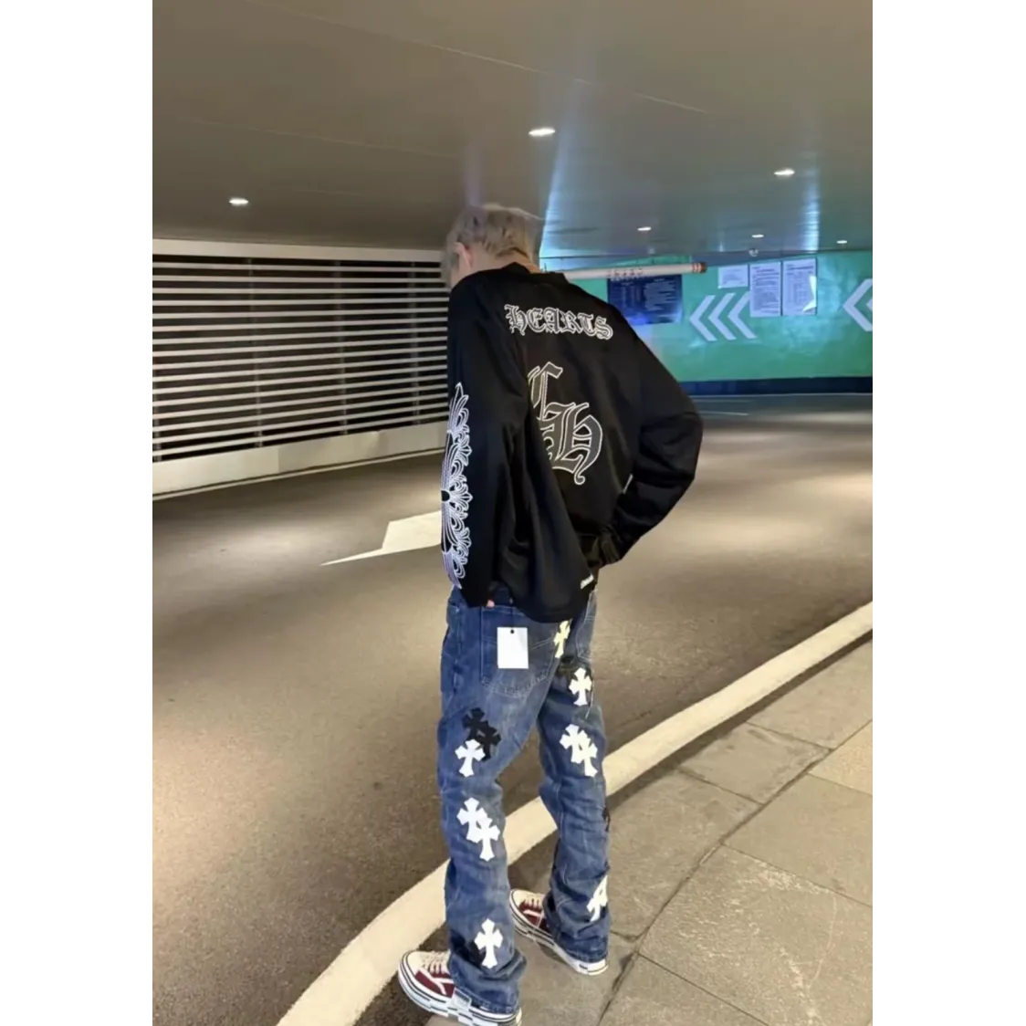 Chrome Hearts Matty Boy Long-Sleeve Mesh Hockey Jersey - Black