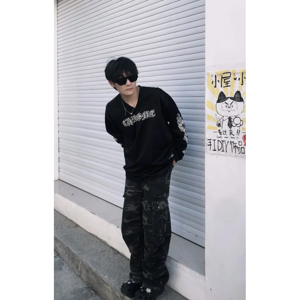Chrome Hearts Matty Boy Long-Sleeve Mesh Hockey Jersey - Black