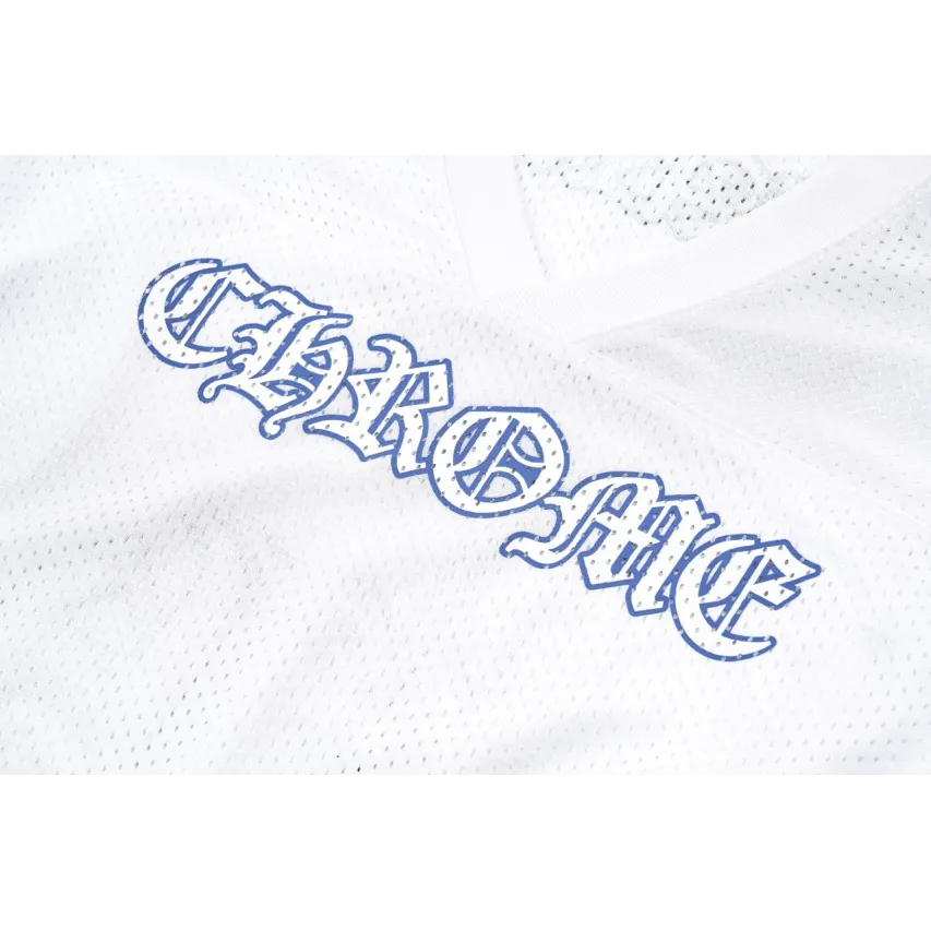 Chrome Hearts Matty Boy Long-Sleeve Mesh Hockey Jersey - White