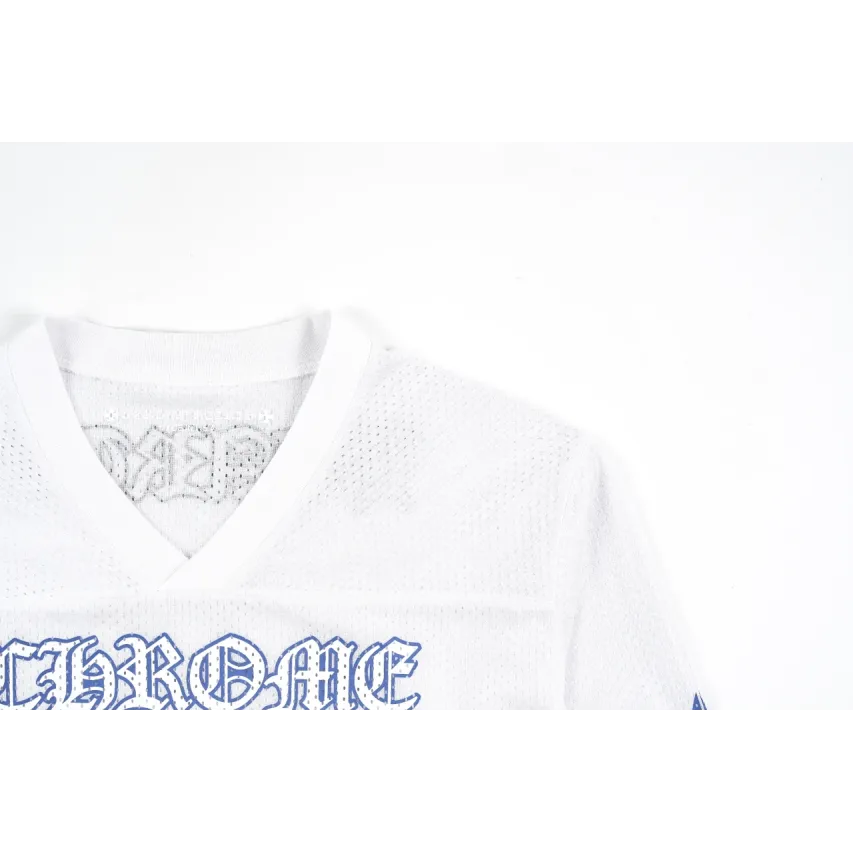Chrome Hearts Matty Boy Long-Sleeve Mesh Hockey Jersey - White