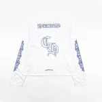 Chrome Hearts Matty Boy Long-Sleeve Mesh Hockey Jersey - White