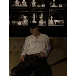 Chrome Hearts Matty Boy Long-Sleeve Mesh Hockey Jersey - White