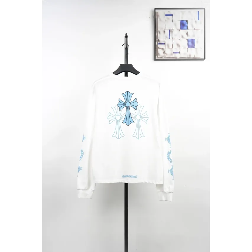 Chrome Hearts Phantom Cross Long-Sleeve T-Shirt - White
