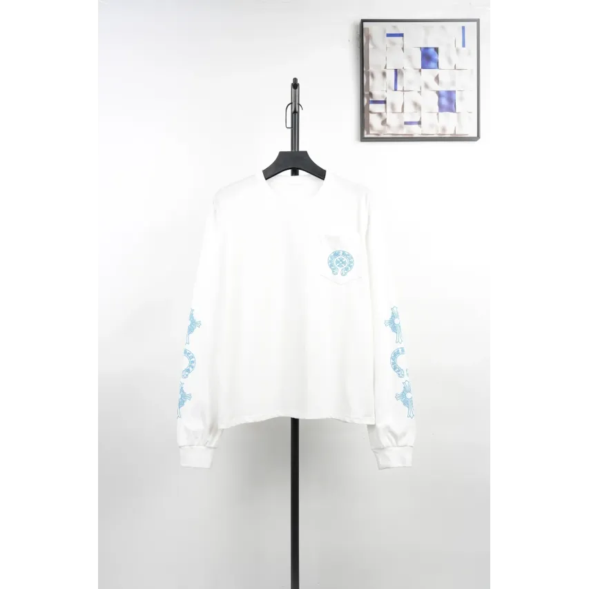 Chrome Hearts Phantom Cross Long-Sleeve T-Shirt - White
