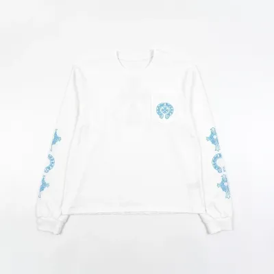 Chrome Hearts Phantom Cross Long-Sleeve T-Shirt - White
