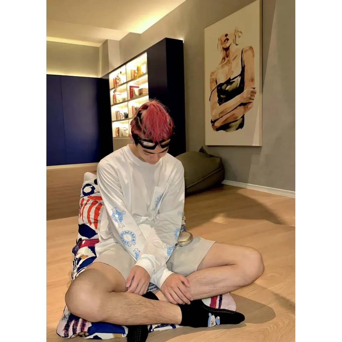 Chrome Hearts Phantom Cross Long-Sleeve T-Shirt - White