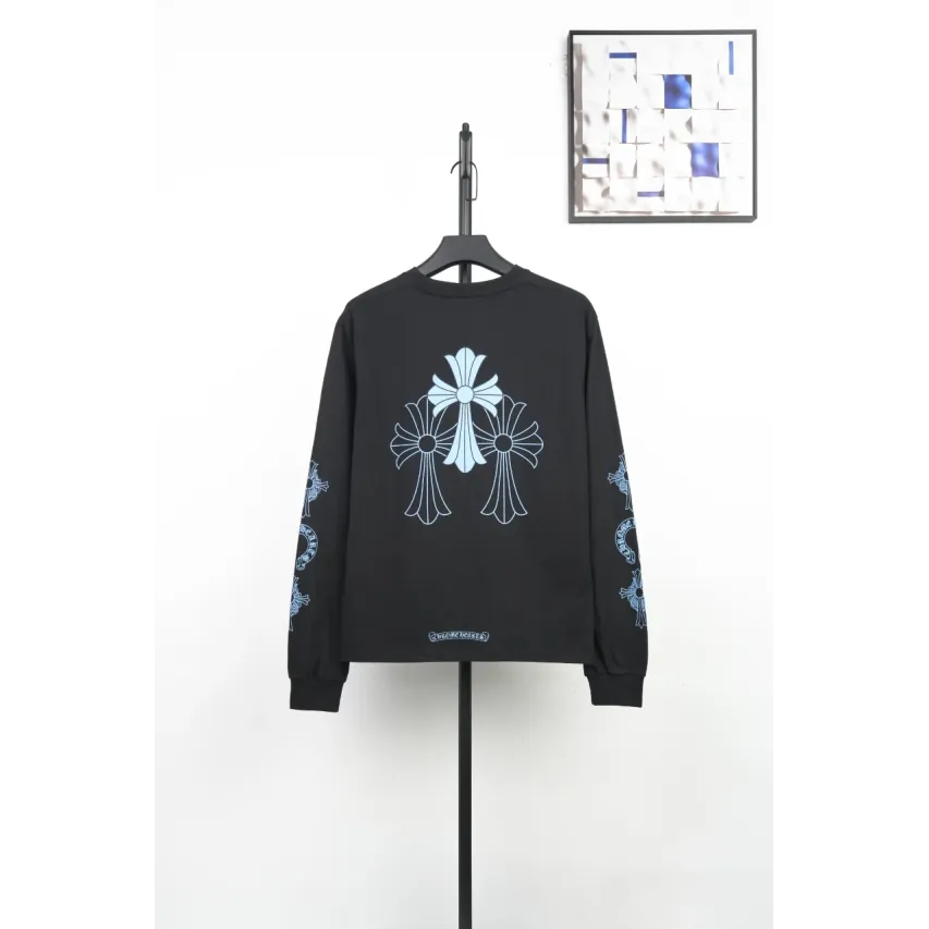 Chrome Hearts Phantom Cross Long-Sleeve T-Shirt - Black