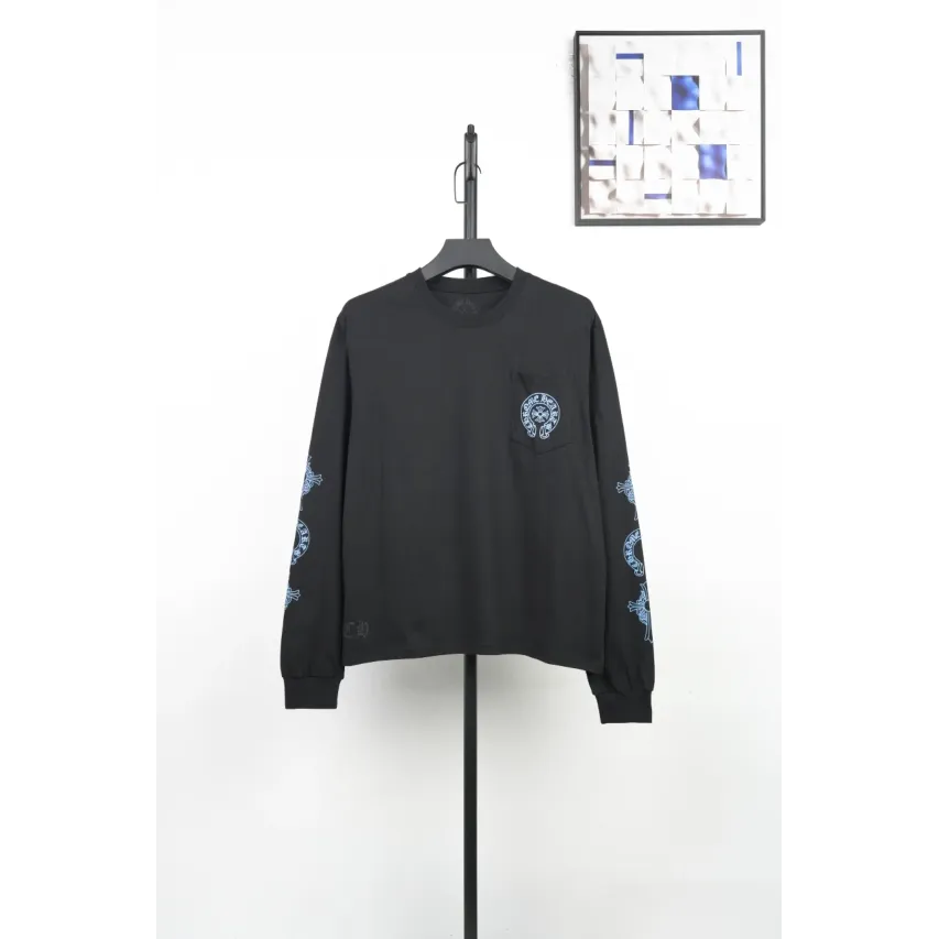 Chrome Hearts Phantom Cross Long-Sleeve T-Shirt - Black