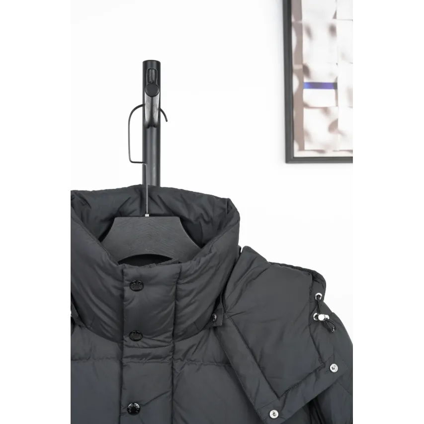 Moncler Maya Matte Cropped Hooded Down Jacket - Black