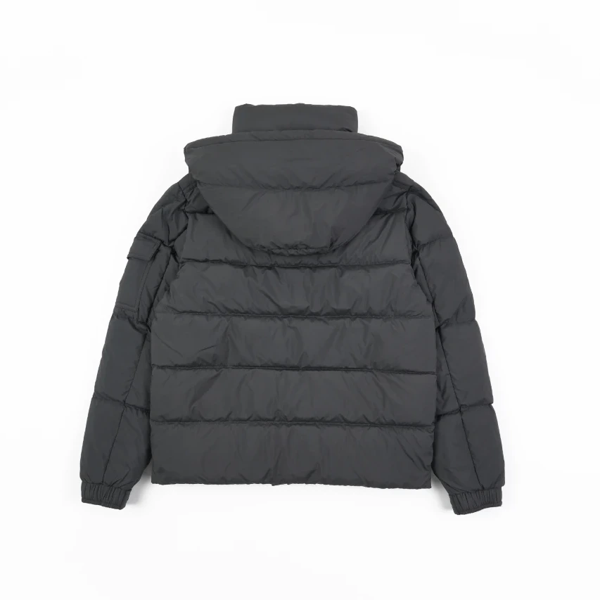 Moncler Maya Matte Cropped Hooded Down Jacket - Black