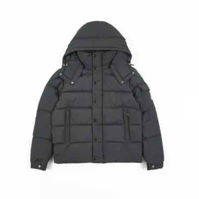 Moncler Maya Matte Cropped Hooded Down Jacket - Black