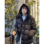 Moncler Maya Matte Cropped Hooded Down Jacket - Black