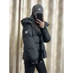 Moncler Maya Matte Cropped Hooded Down Jacket - Black