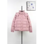 Moncler Maya Matte Cropped Hooded Down Jacket - Pink