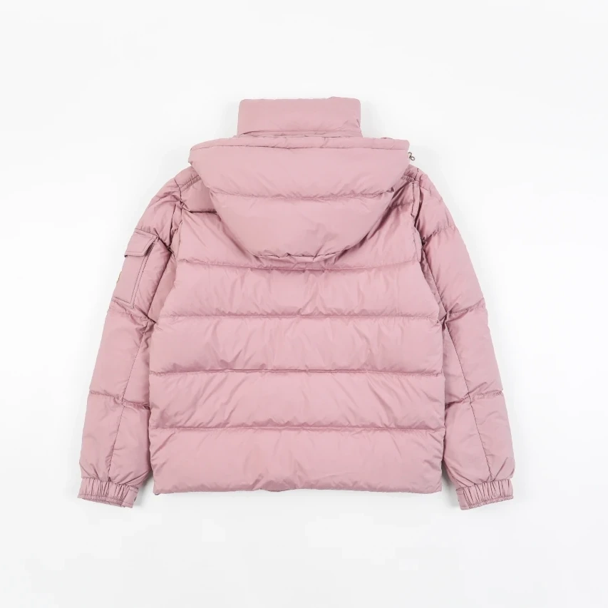 Moncler Maya Matte Cropped Hooded Down Jacket - Pink