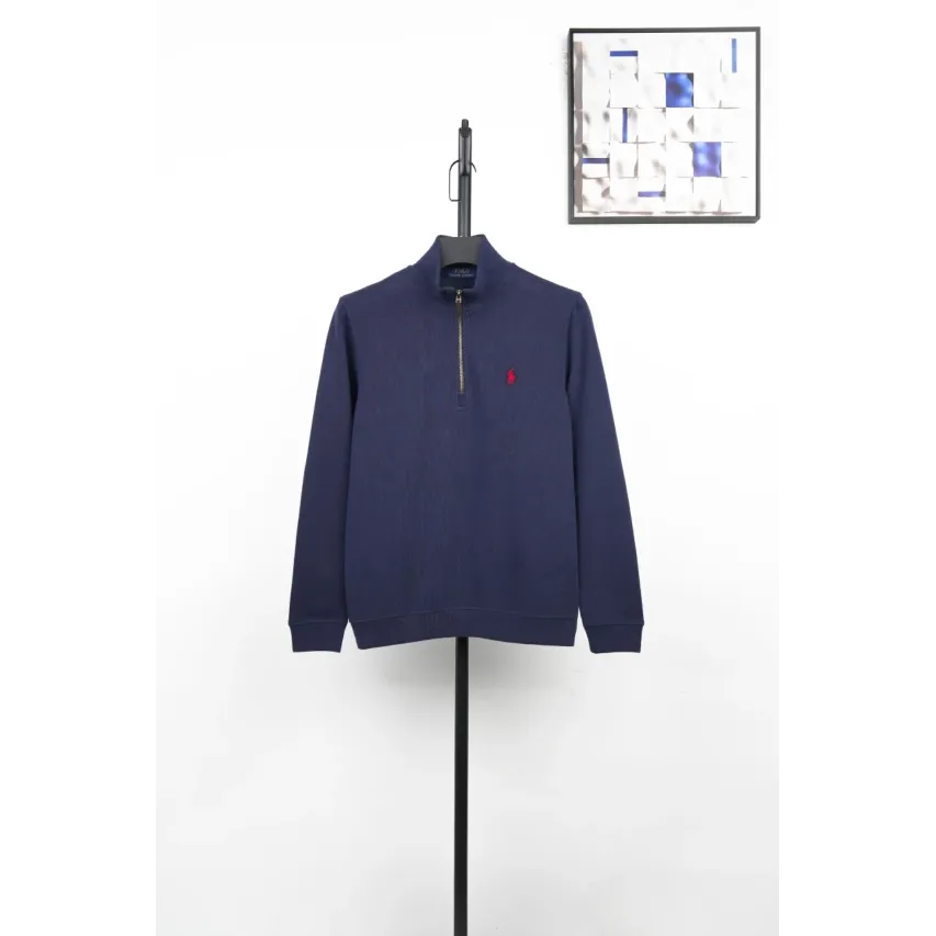 Ralph Lauren Embroidered Pony Half-Zip Sweatshirt - Navy