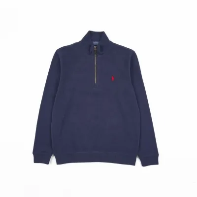 Ralph Lauren Embroidered Pony Half-Zip Sweatshirt - Navy