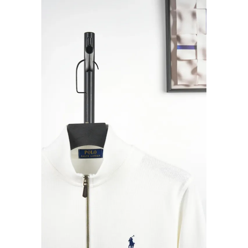 Ralph Lauren Embroidered Pony Half-Zip Sweatshirt - White