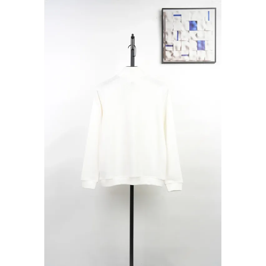 Ralph Lauren Embroidered Pony Half-Zip Sweatshirt - White