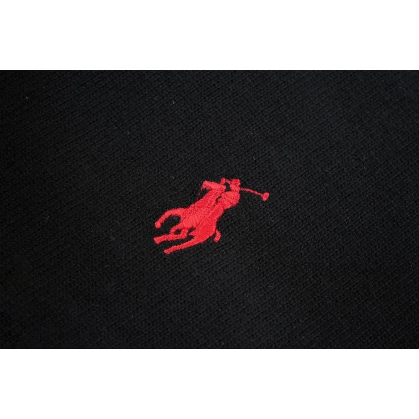 Ralph Lauren Embroidered Pony Half-Zip Sweatshirt - Black