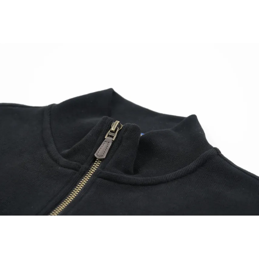 Ralph Lauren Embroidered Pony Half-Zip Sweatshirt - Black