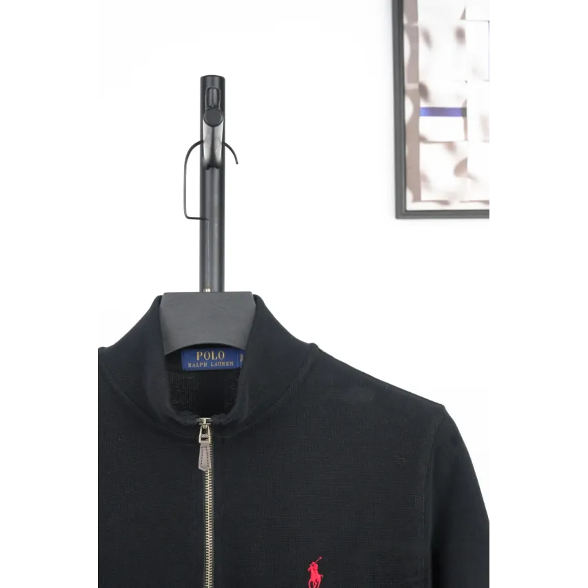 Ralph Lauren Embroidered Pony Half-Zip Sweatshirt - Black