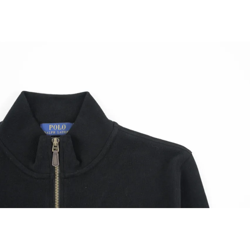 Ralph Lauren Embroidered Pony Half-Zip Sweatshirt - Black