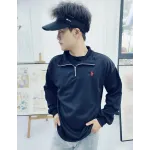 Ralph Lauren Embroidered Pony Half-Zip Sweatshirt - Black