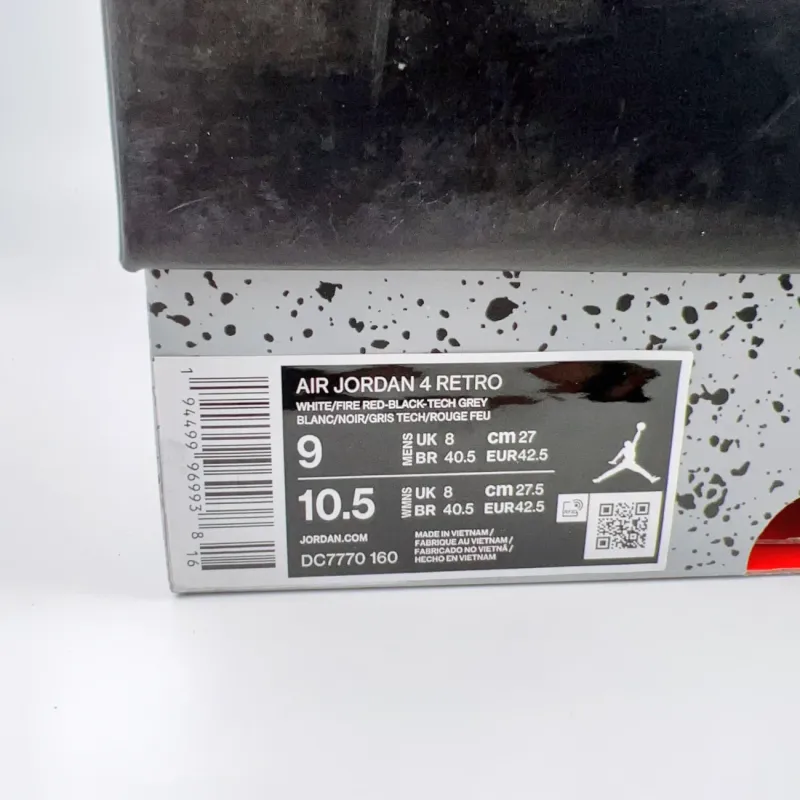 Air Jordan 4 Retro Fire Red 2020 GX Batch Factory