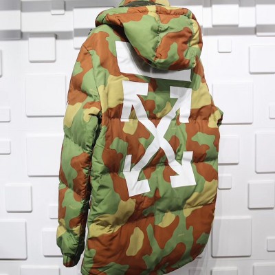 Off-white ow17fw Striped arrow camouflage coat