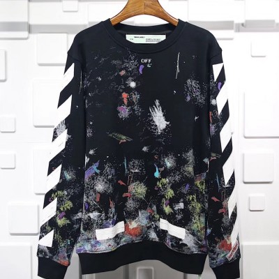   off-white OW 17ss Starry Series Round Collar Sweater