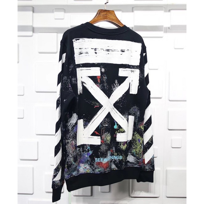   off-white OW 17ss Starry Series Round Collar Sweater