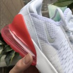 Nike Air Max 270 White / Hot Punch Womens Running Shoes AH8050-103